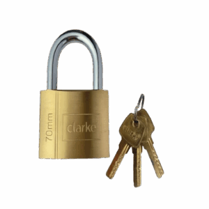 CLARKE BPL60C BRASS PADLOCK 60MM SHORT SHACKLE
